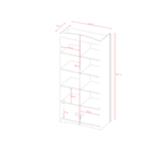 Βιβλιοθήκη Julia Λευκή 180,5x90x36 - Image 6