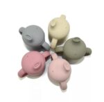 Ποτηράκι σιλικόνης με χερούλια Dusty Rose 120ml - Image 4