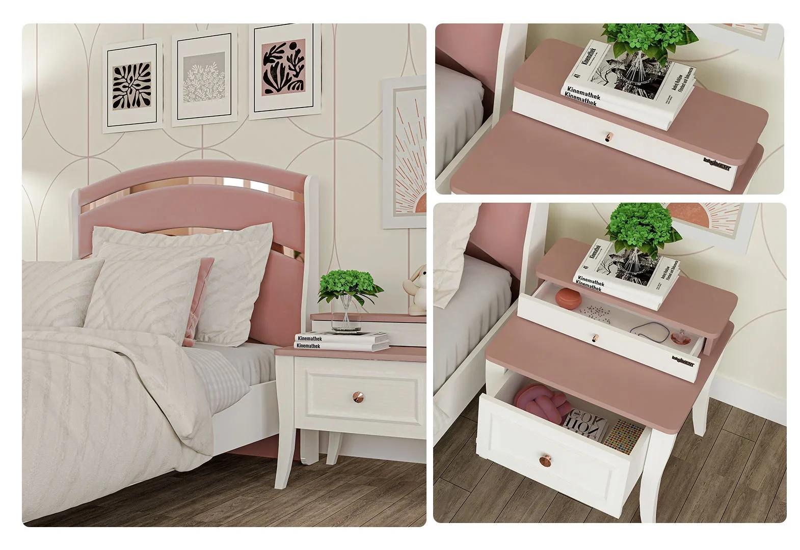 5 (1) Γραφείο Ruby με ράφια - Image 3