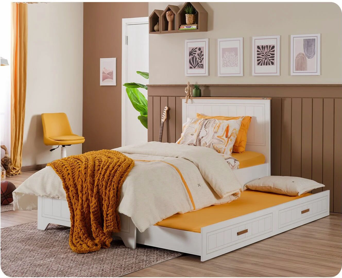 bella-10 (1) Κρεβάτι Bella με συρόμενο συρτάρι / κρεβάτι - Image 1