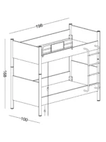 Bella Παιδική Κουκέτα για στρώματα 190X90 εκ. - Image 5