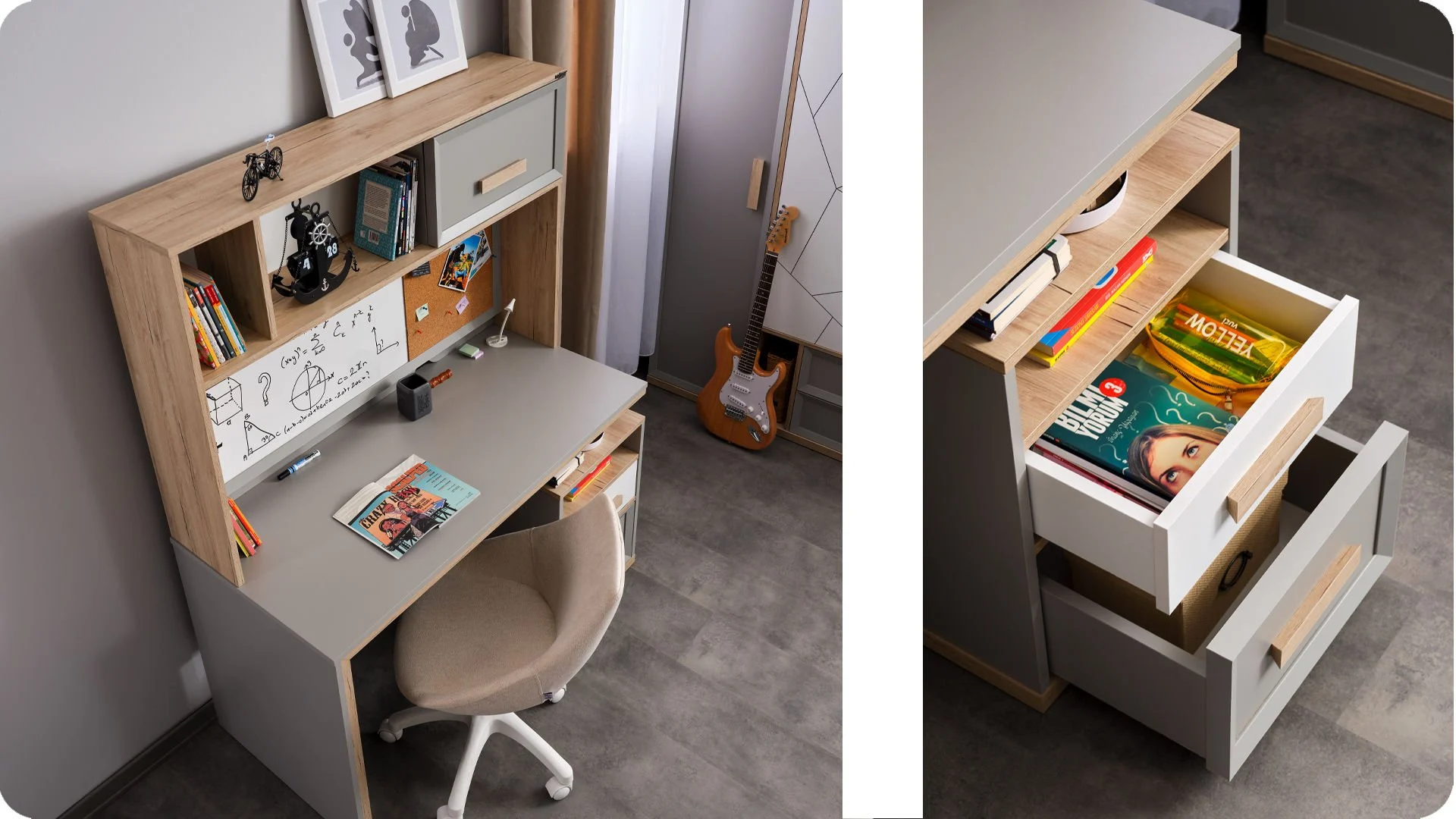 evon3 Γραφείο με ράφια Evon - Image 3