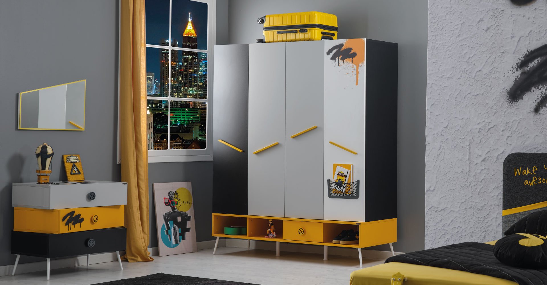 SKATE Τετράφυλλη ντουλάπα Skate - Image 2