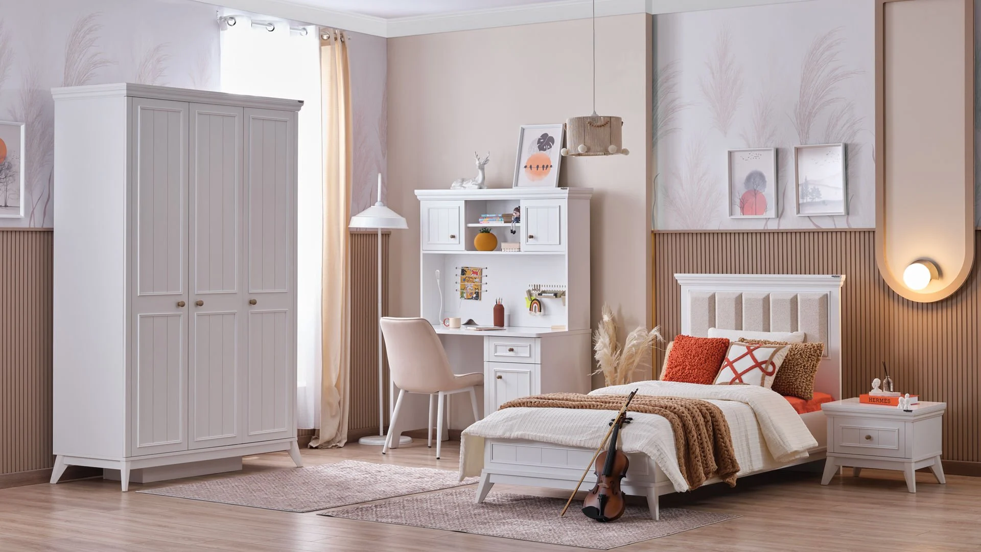 gloria1 Απλό κρεβάτι με ταπετσαρία Gloria - Image 2