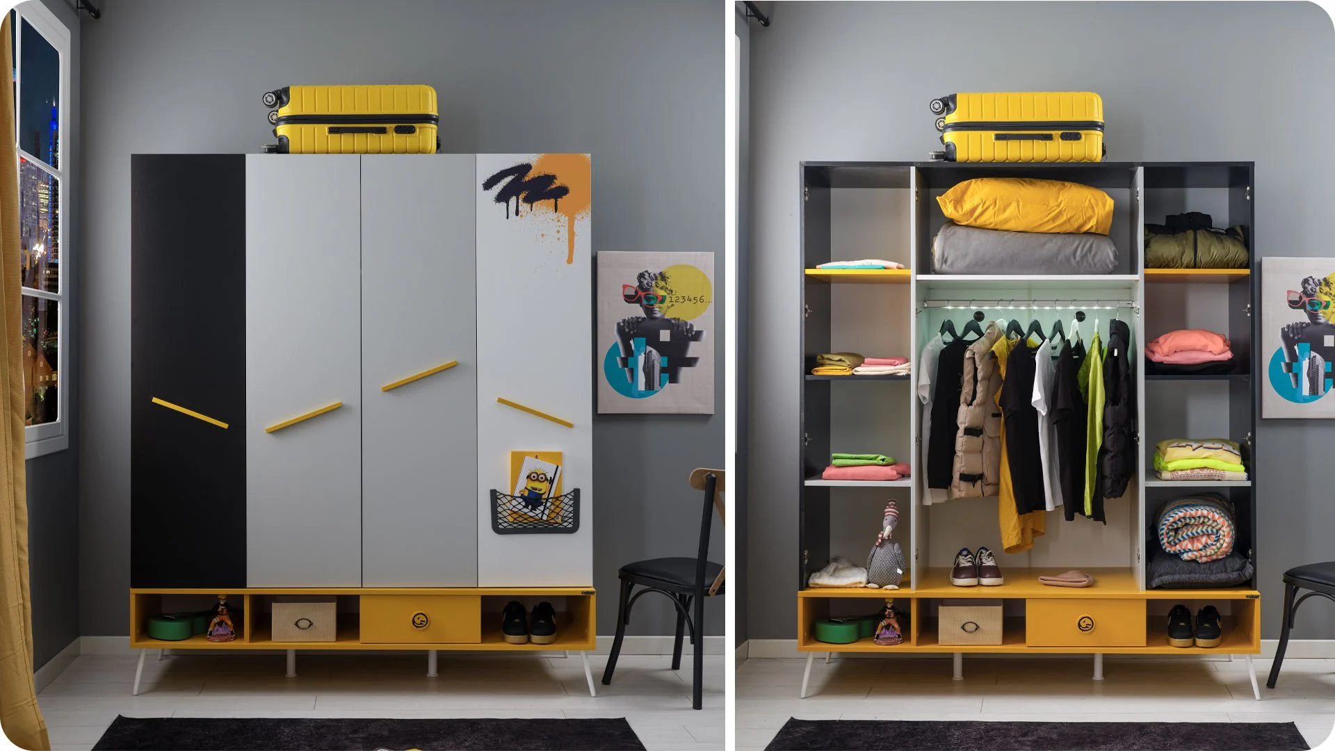 skate2 Τετράφυλλη ντουλάπα Skate - Image 3